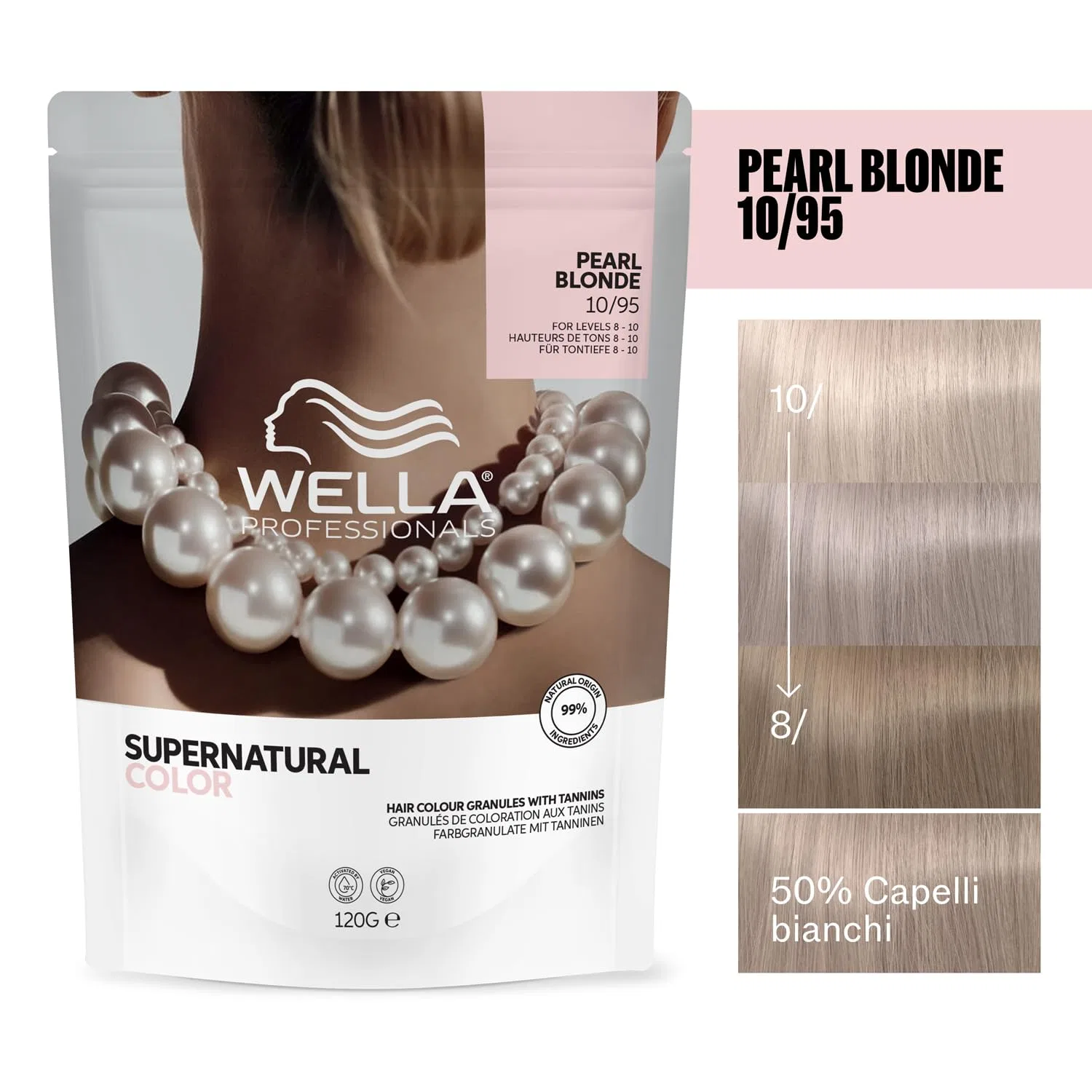 Профессиональная краска для волос «Supernatural Color 10/95 Pearl Blonde» от Wella Wella — фото 2