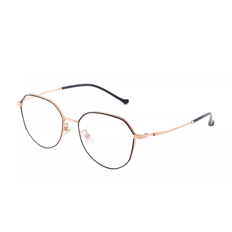 

Sagawa Очки в титановой оправе нестандартной формы унисекс, Black rose gold (including non-degree blue light blocking lenses)