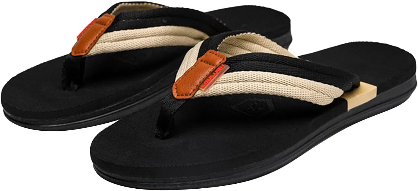 Generisch Легкие шлепанцы для Herren, Sommer, gewebt, Strandsandalen, flach, weich, flexibel, leicht, bequem, Slip-On-Sandalen, Yogamatte, Kissen, reduziert Stress, Sandalen, rutschfest, Dusche für den