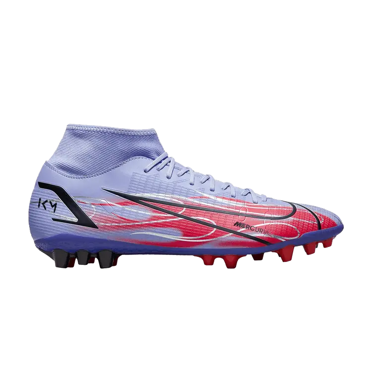

Бутсы Nike Kylian Mbappé x Mercurial Superfly 8 Academy AG 'Flames', фиолетовый