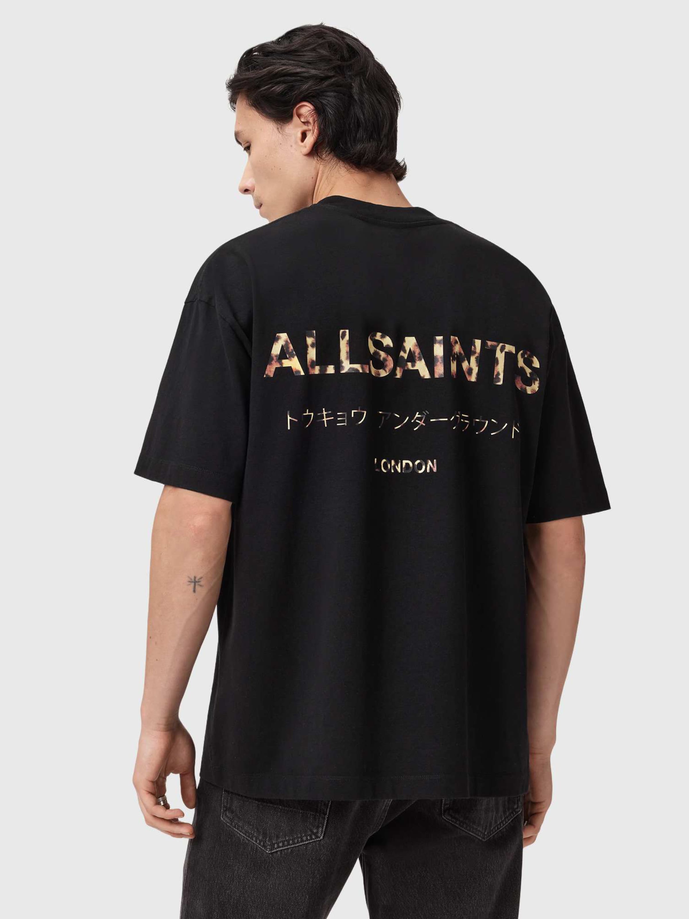 AllSaints Футболка 'Underground' в черном цвете — фото 2
