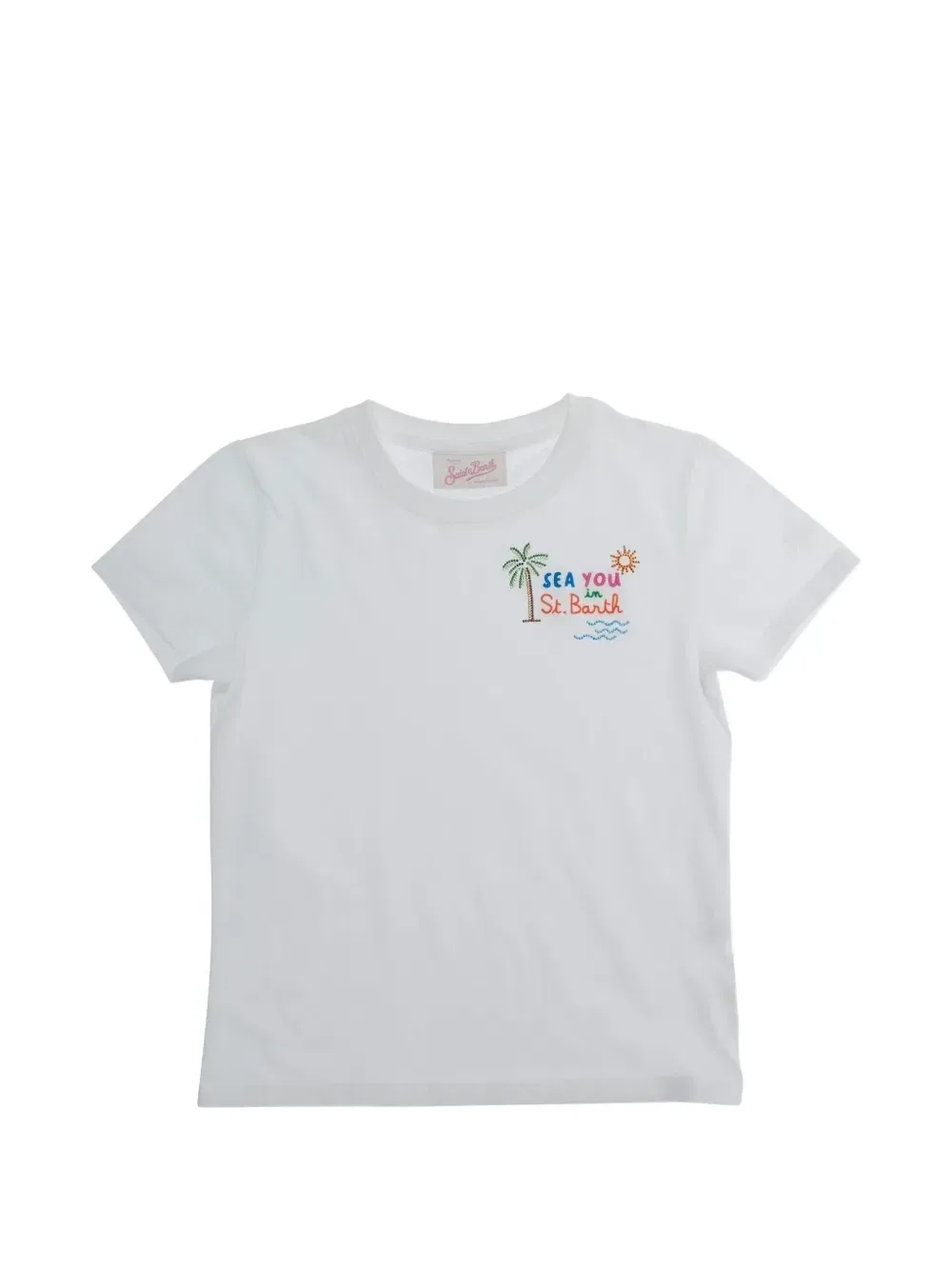 Футболка Elly с кристаллами MC2 Saint Barth Kids, белый