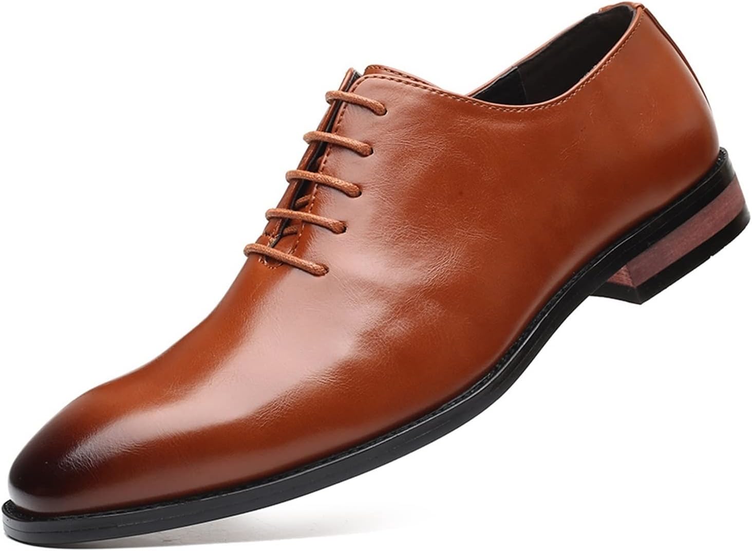 

Мужские оксфорды со шнуровкой, черные с круглыми носками, полированная искусственная кожа, низкие, стойкие к скольжению, для свадьбы Xjsdjhount