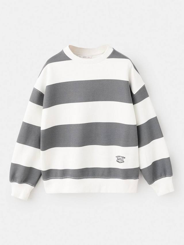 

Детский полосатый свитер Together Mango, Charcoal