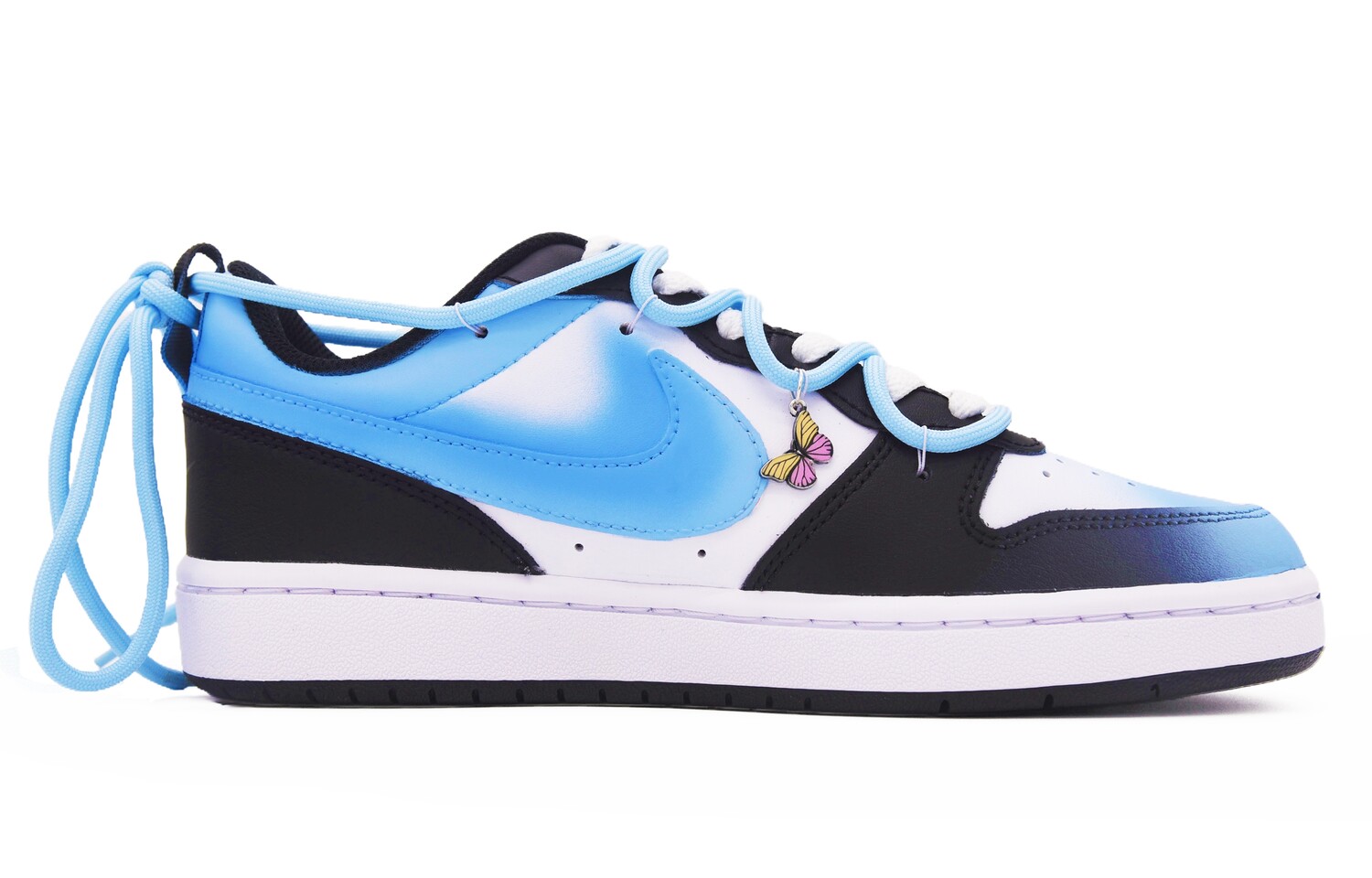 

Кроссовки Nike Court Borough Skateboarding Shoes Women's Low-top Black/Blue, голубой, Синий, Кроссовки Nike Court Borough Skateboarding Shoes Women's Low-top Black/Blue, голубой