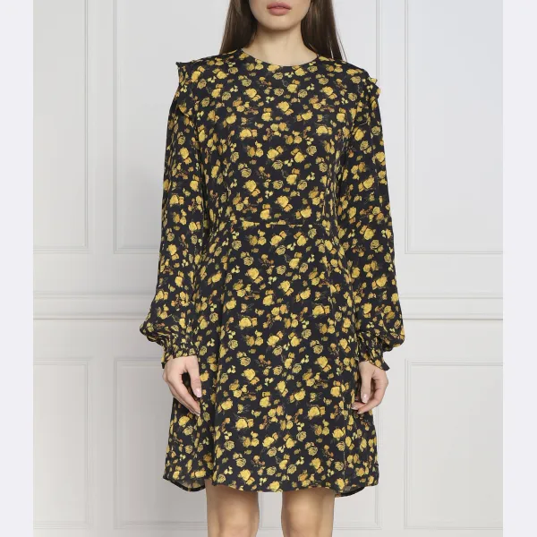 

Платье с розами из крепа Moss Tommy Hilfiger, черный