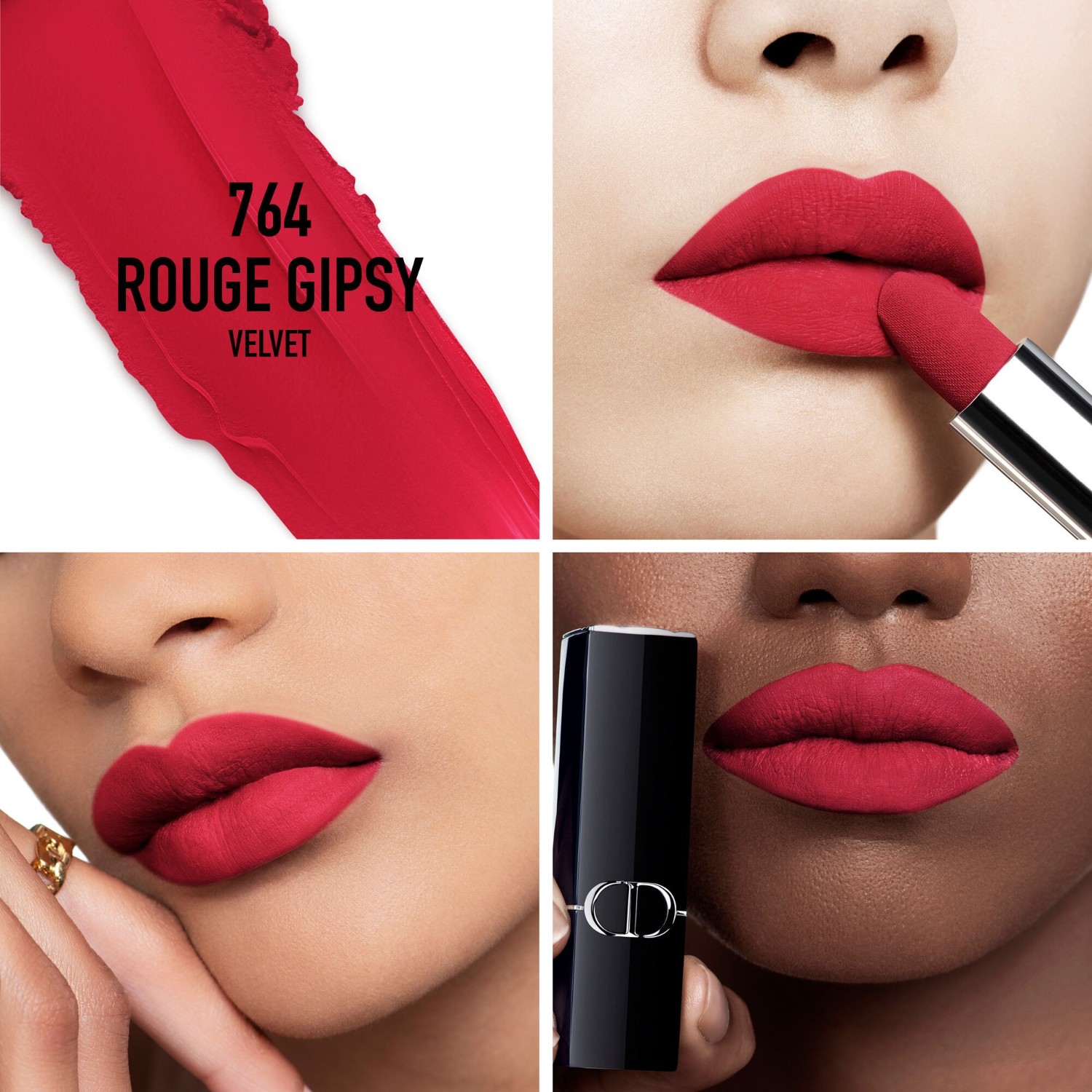 Помада для губ rouge dior velvet refill Dior, 764 - rouge gipsy, вес 3.5 гр. — фото 2