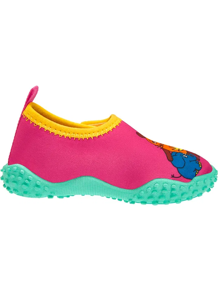 Тапочки для бассейна с защитой от солнца, Playshoes, розовый/бирюзовый — фото 2