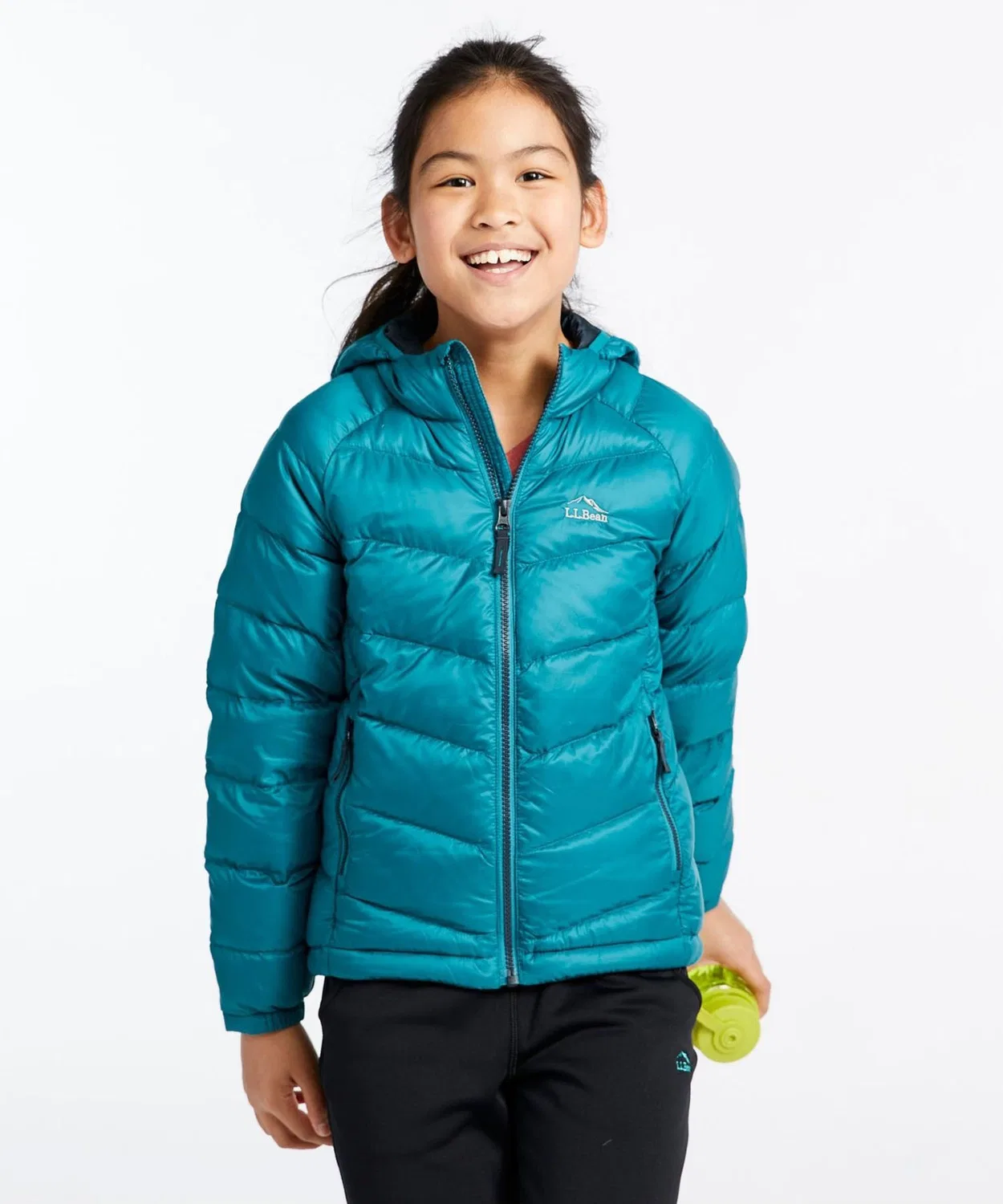 Детская ультралегкая куртка-пуховик L.L.Bean 650 с увеличенным наполнением, темно-синий — фото 4