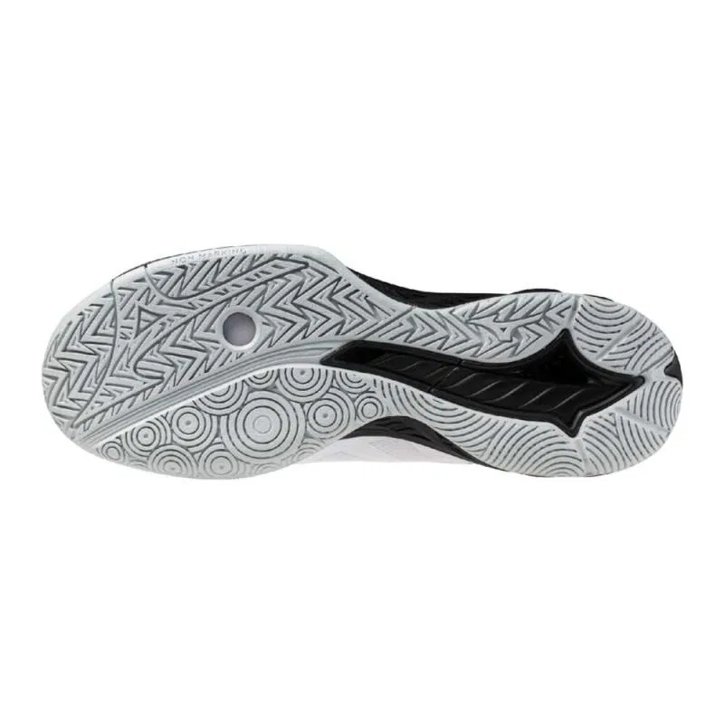Унисекс кроссовки для бадминтона «Wave Fang EL 2» от Mizuno, White X Black — фото 3