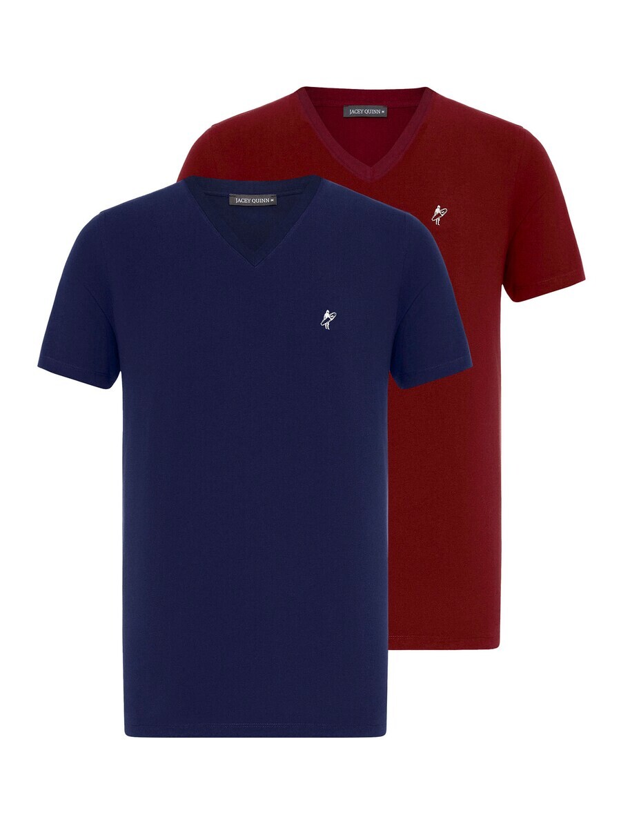 

Классическая футболка Jacey Quinn Shirt, цвет navy/cherry red