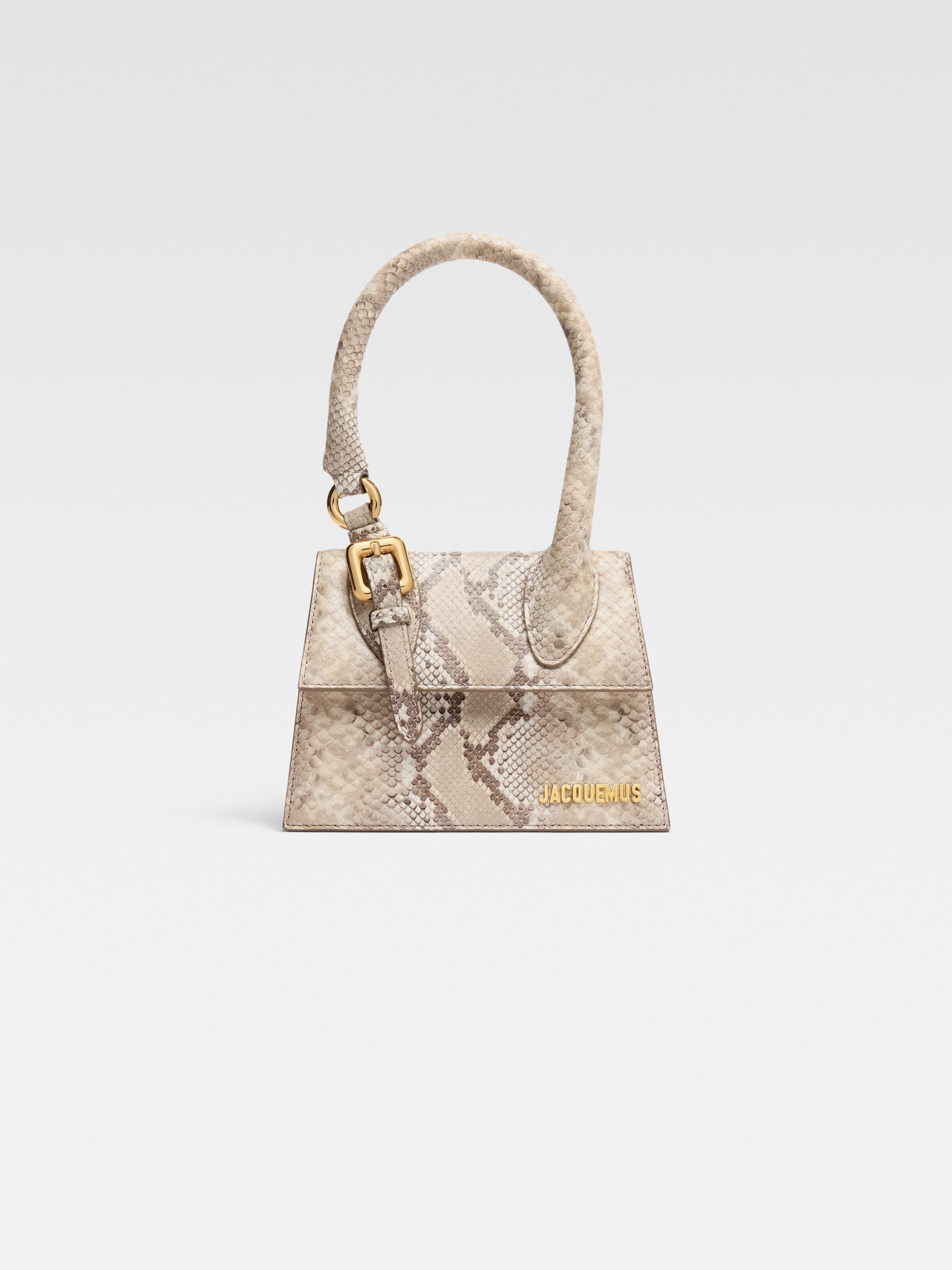 

Фирменная сумка с пряжкой JACQUEMUS The medium Chiquito with buckle, бежевый