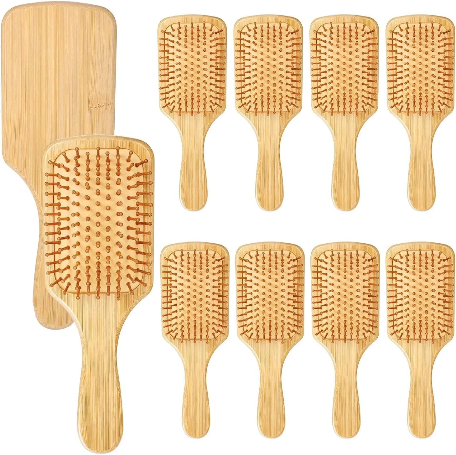 Набор бамбуковых расчесок с круглыми зубцами, 10 шт. Tlingmeixian