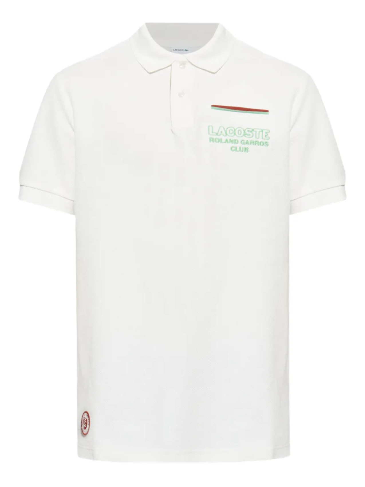 

Рубашка поло с вышитым логотипом Lacoste, белый