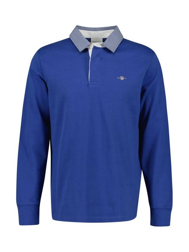 

Хлопковая регбийка с длинным рукавом обычного кроя GANT, Rich Blue