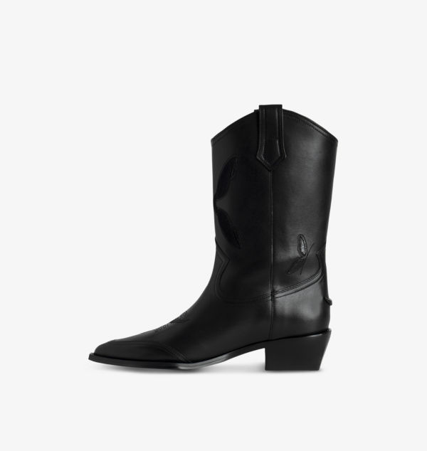 Ботильоны Cara Western из кожи Zadig&Voltaire, черный — фото 3