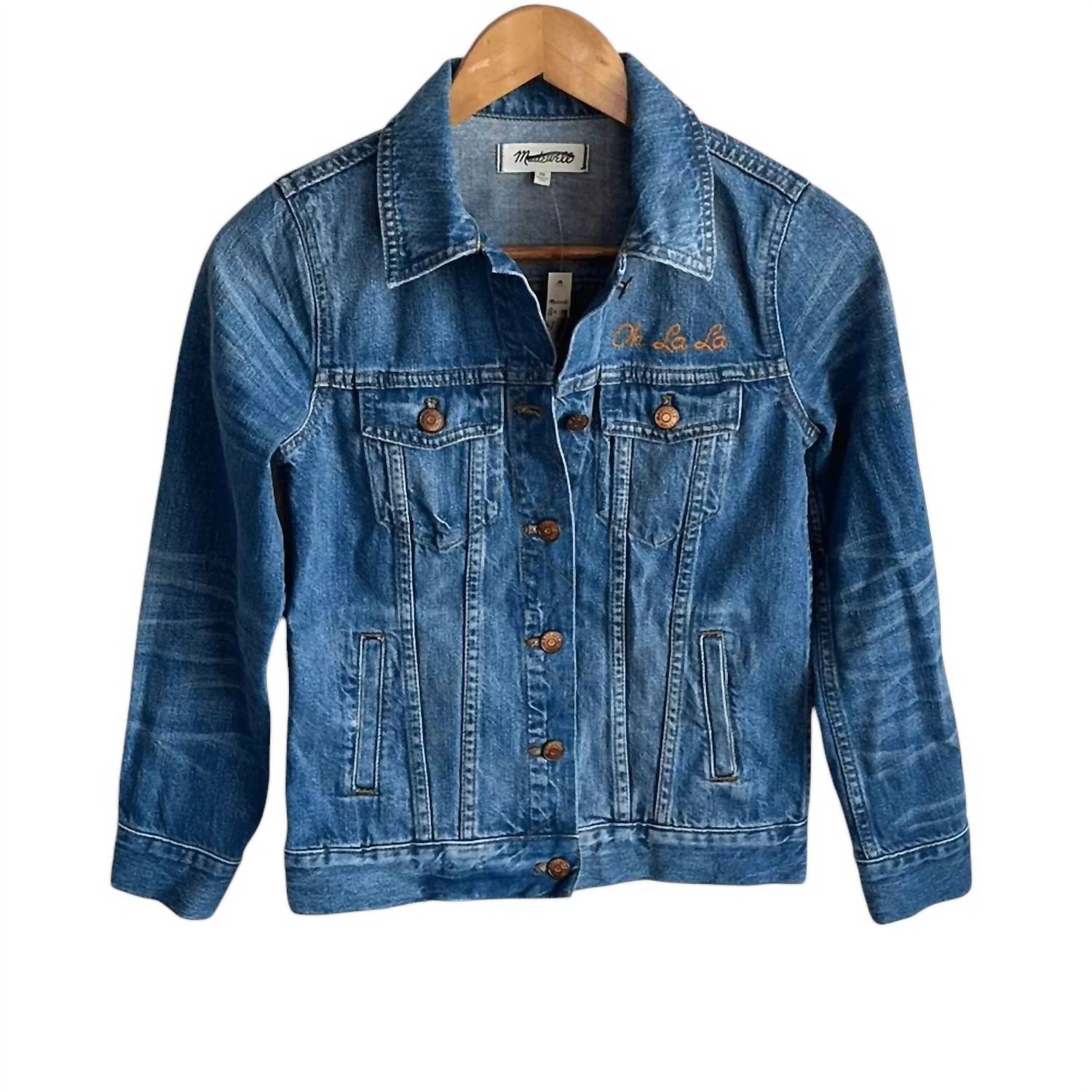 

Женская джинсовая куртка цвета Pinter Wash Madewell