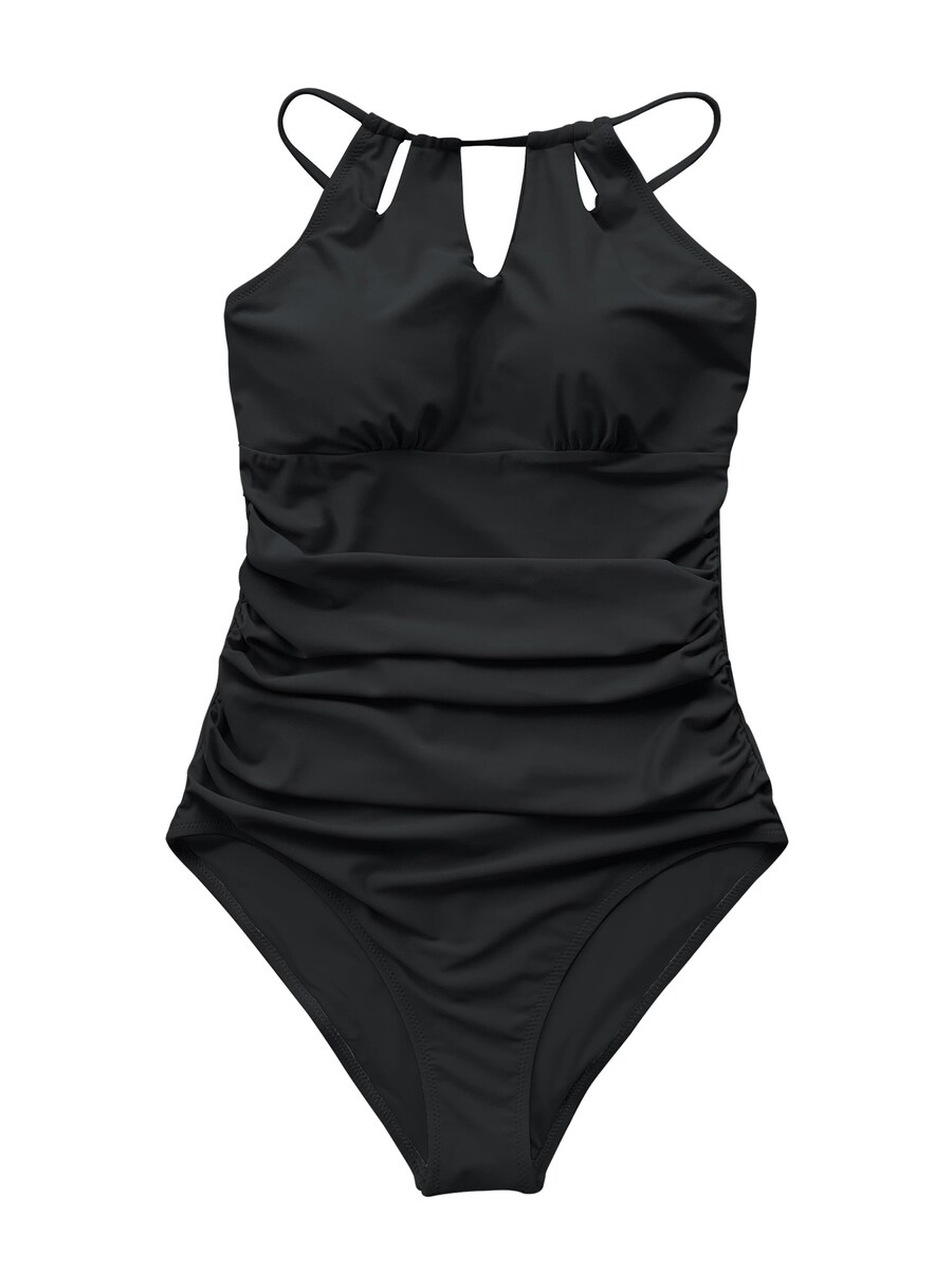 

Купальник с высоким воротом Cupshe, черный