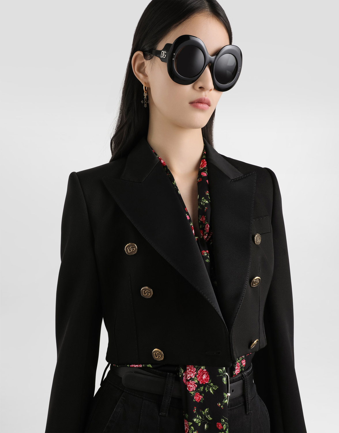 Двубортный жакет из шерстяного габардина Dolce & Gabbana, черный — фото 4
