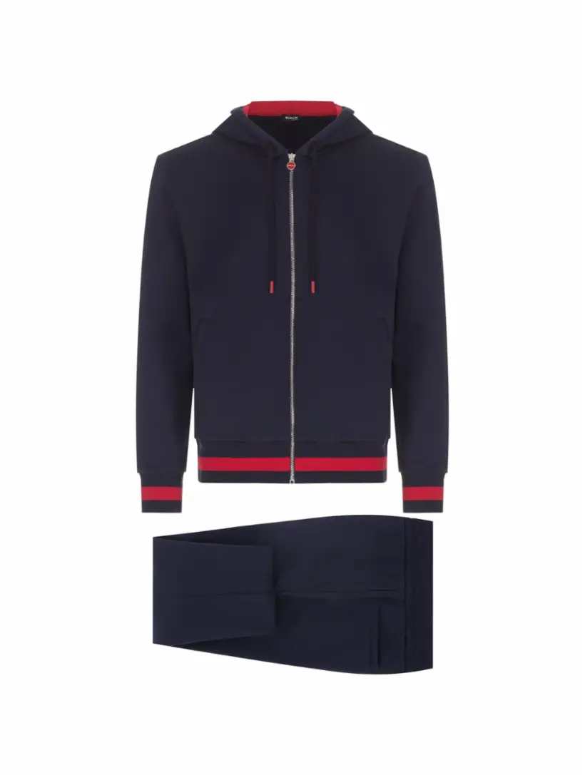 

Спортивный костюм с логотипом Kiton, тёмно-синий