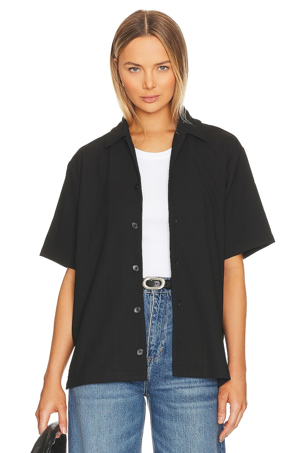 

Рубашка WAO Ribbed Knit Camp, черный