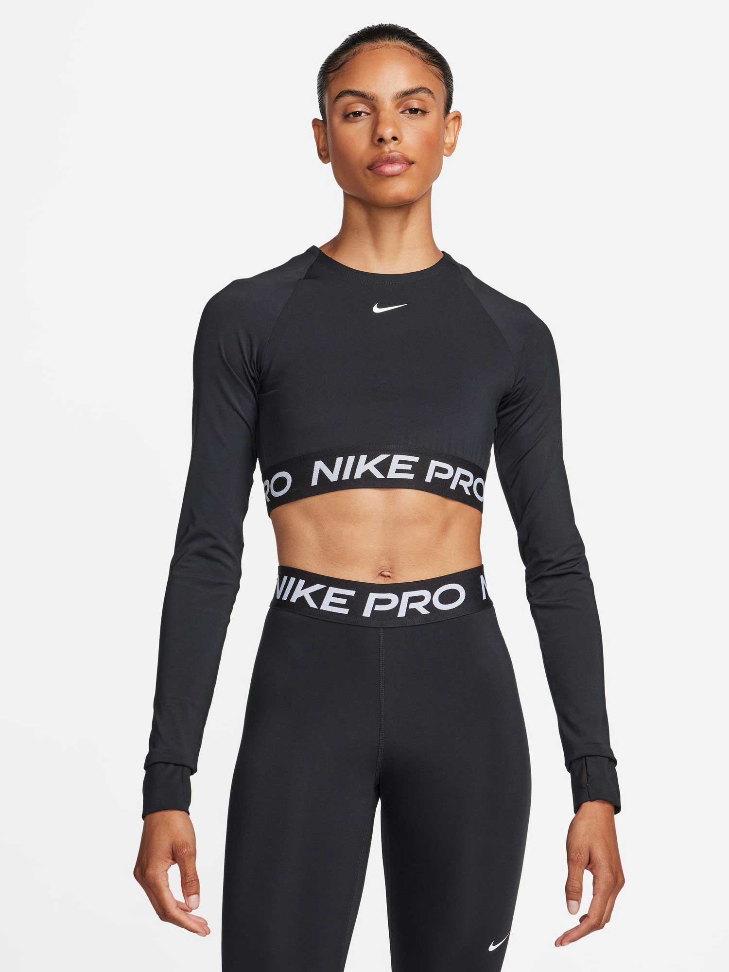 

Блуза Nike PRO DF 365 CROP LS, черный