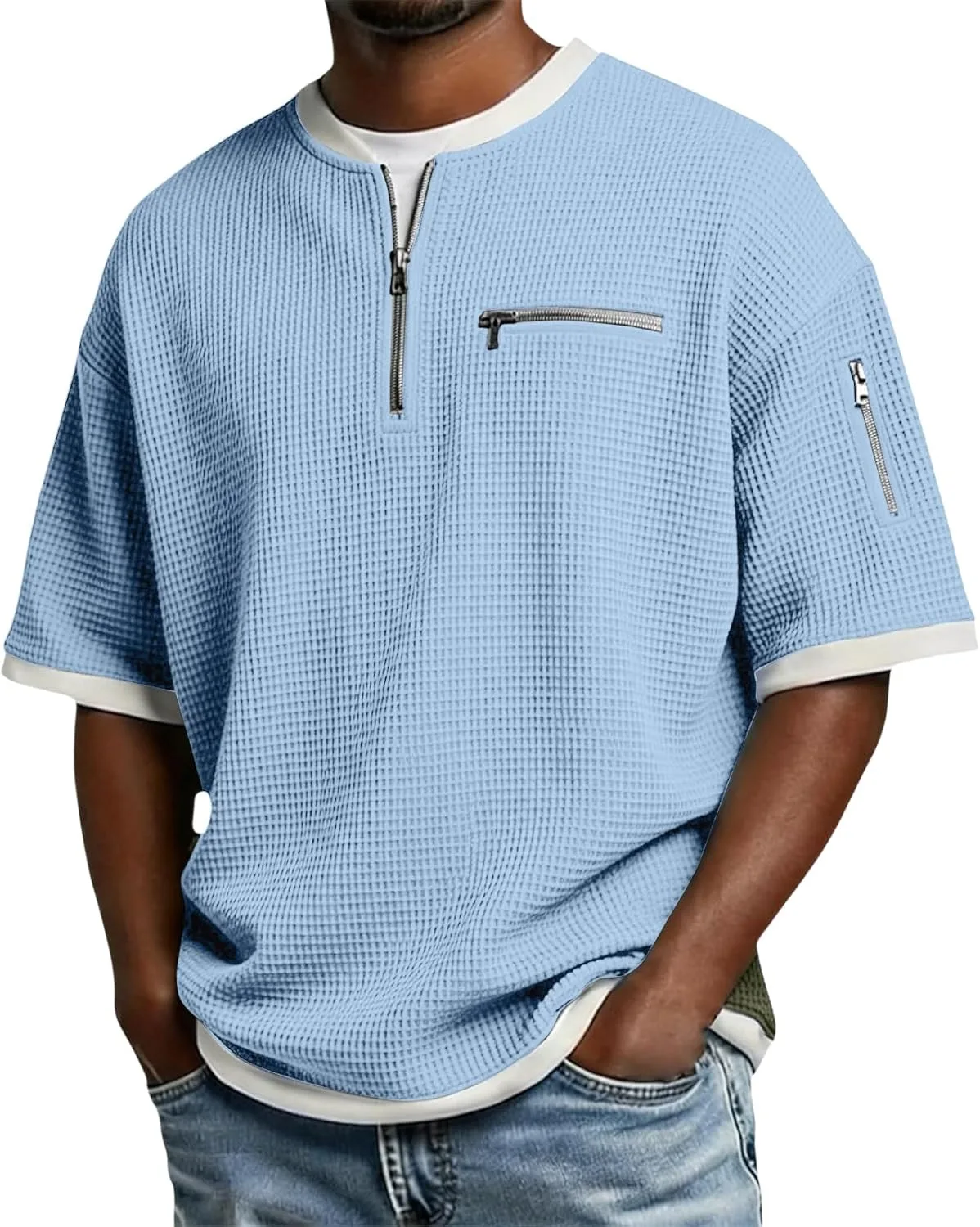 

Футболка-поло Henley для мужчин, Dry Fit, хлопок