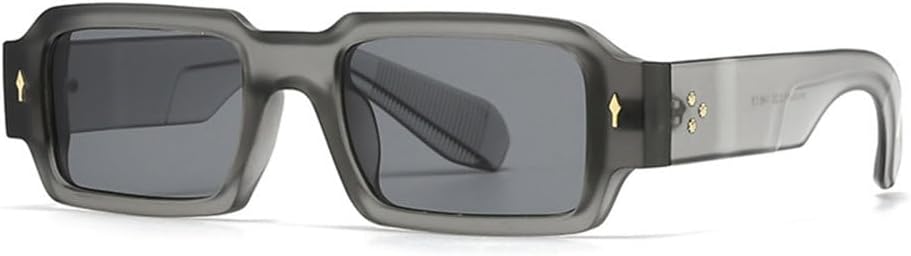 

Популярные модные квадратные женские солнцезащитные очки с заклепками, винтажные панк-очки, модные мужские солнцезащитные очки с защитой от УФ-излучения UV400 LJTJTAV, Gray Gray