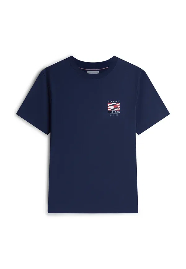 Футболка с принтом Americana graphic logo tee Tommy Hilfiger, угольно-синий — фото 4