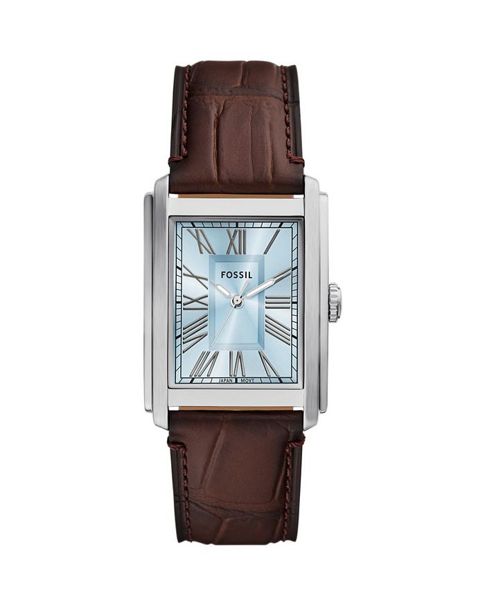 

Часы Carraway, 30 мм x 42 мм Fossil, синий