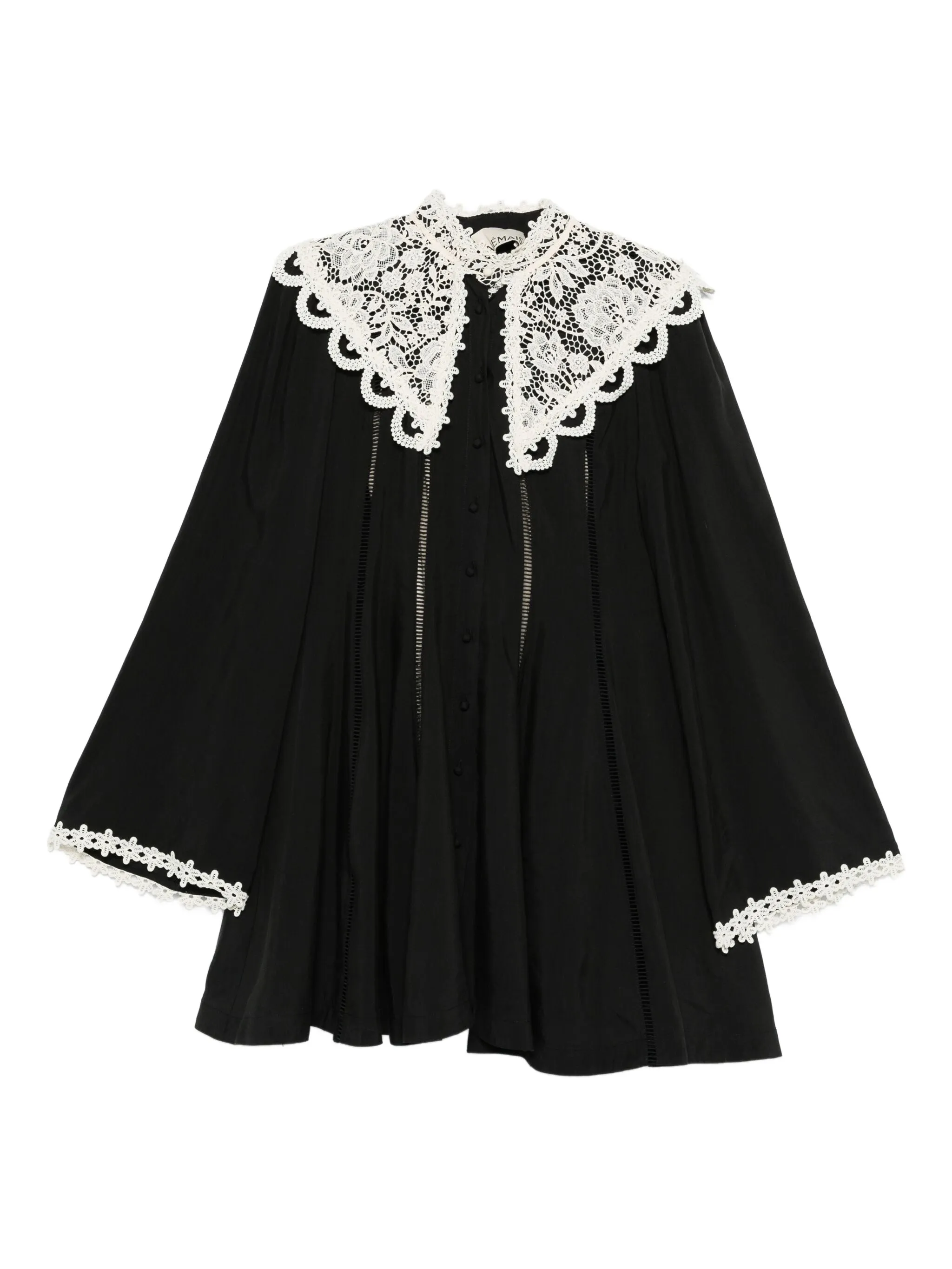 

Платье мини Apollonia с кружевным воротником Alemais, черный