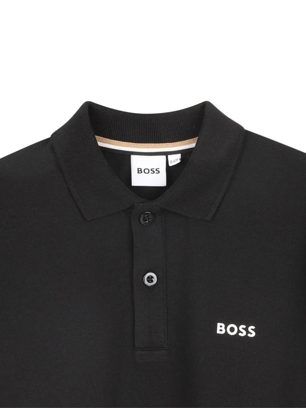 Рубашка поло с короткими рукавами Boss Kidswear, черный — фото 3