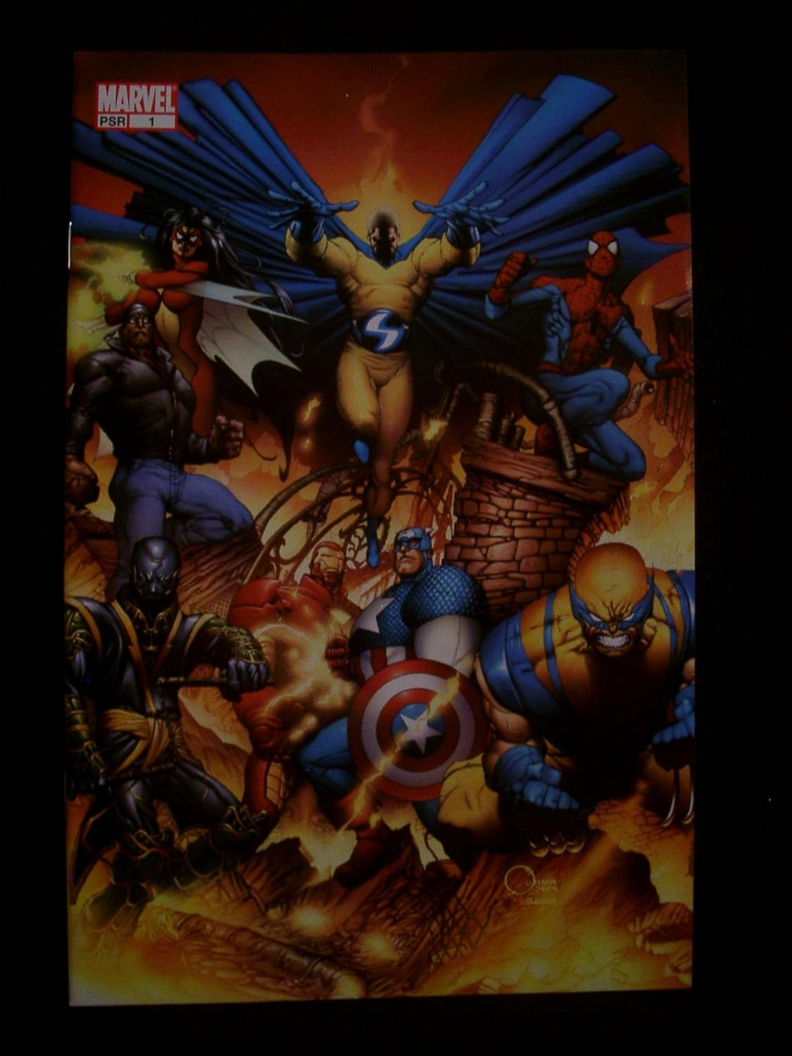 

The New Avengers #1, 2005 Variant Joe Quesada Cover ("Breakout" Part 1, Volume 1) (Marvel Comics Group)