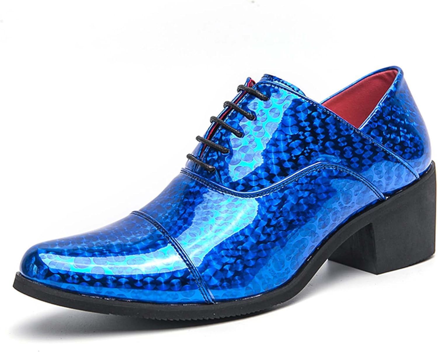 

Мужские туфли Oxford с грубой подошвой из лакированной кожи, модные туфли для увеличения роста, деловые повседневные туфли с антискользящей подошвой, городские офисные туфли для банкетов, униформы, фраки, лоферы Generic, синий