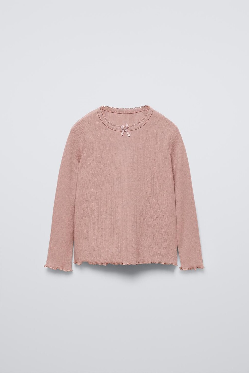 

Футболка пуантель с бантом ZARA, бледно-розовый