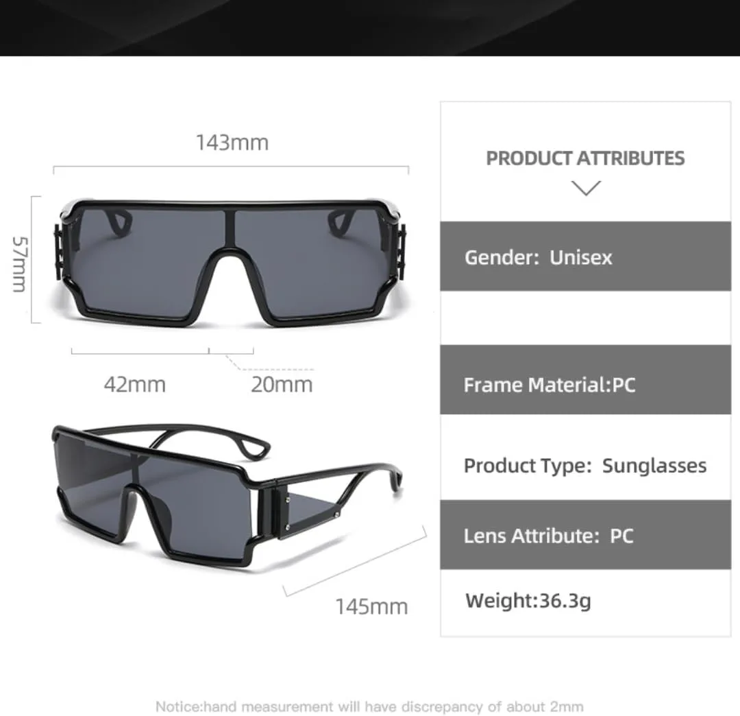 

Винтажные солнцезащитные очки большого размера для женщин и мужчин, модные очки с плоской верхней частью, трендовые панк-очки, цельный костюм VVTWSSW, Gray Pink