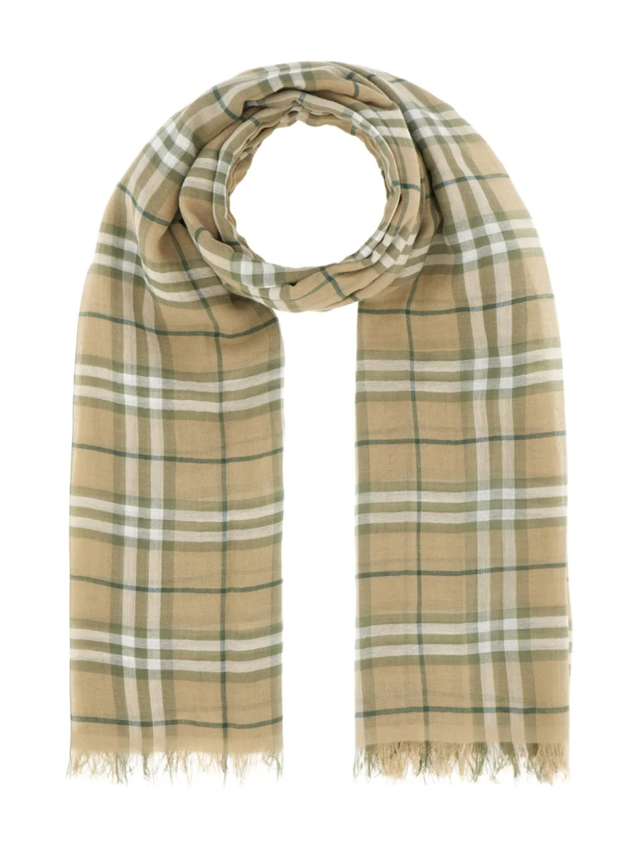 

Клетчатый шарф Burberry, нейтральный