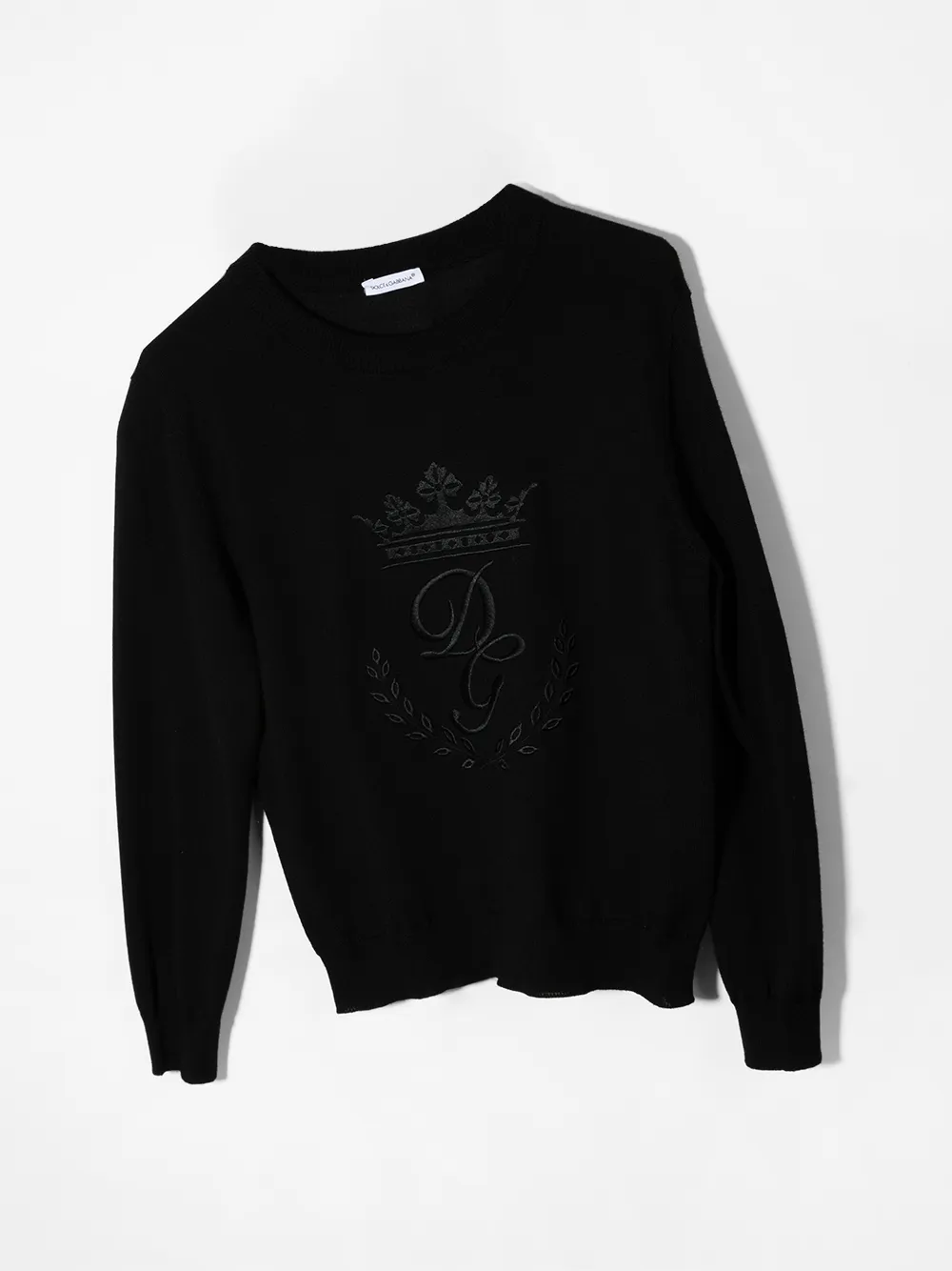 Джемпер Heritage с круглым вырезом Dolce & Gabbana Kids, черный — фото 2