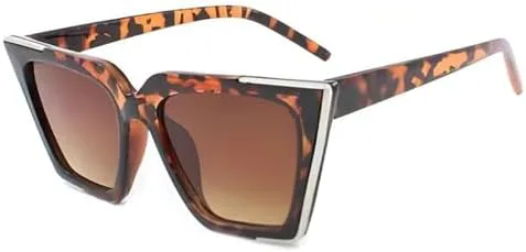 

Солнцезащитные очки 2027 года для женщин и мужчин, большие солнцезащитные очки с градиентным покрытием, защита от ультрафиолета UV400 MTZJH, C4 Leopard Pattern G