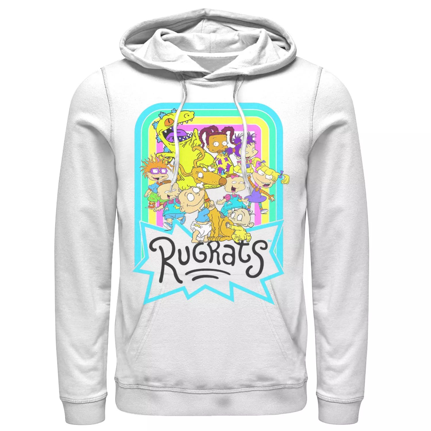 

Мужская толстовка с капюшоном Nickelodeon Rugrats Neon Rainbow Reptar And Friends Licensed Character