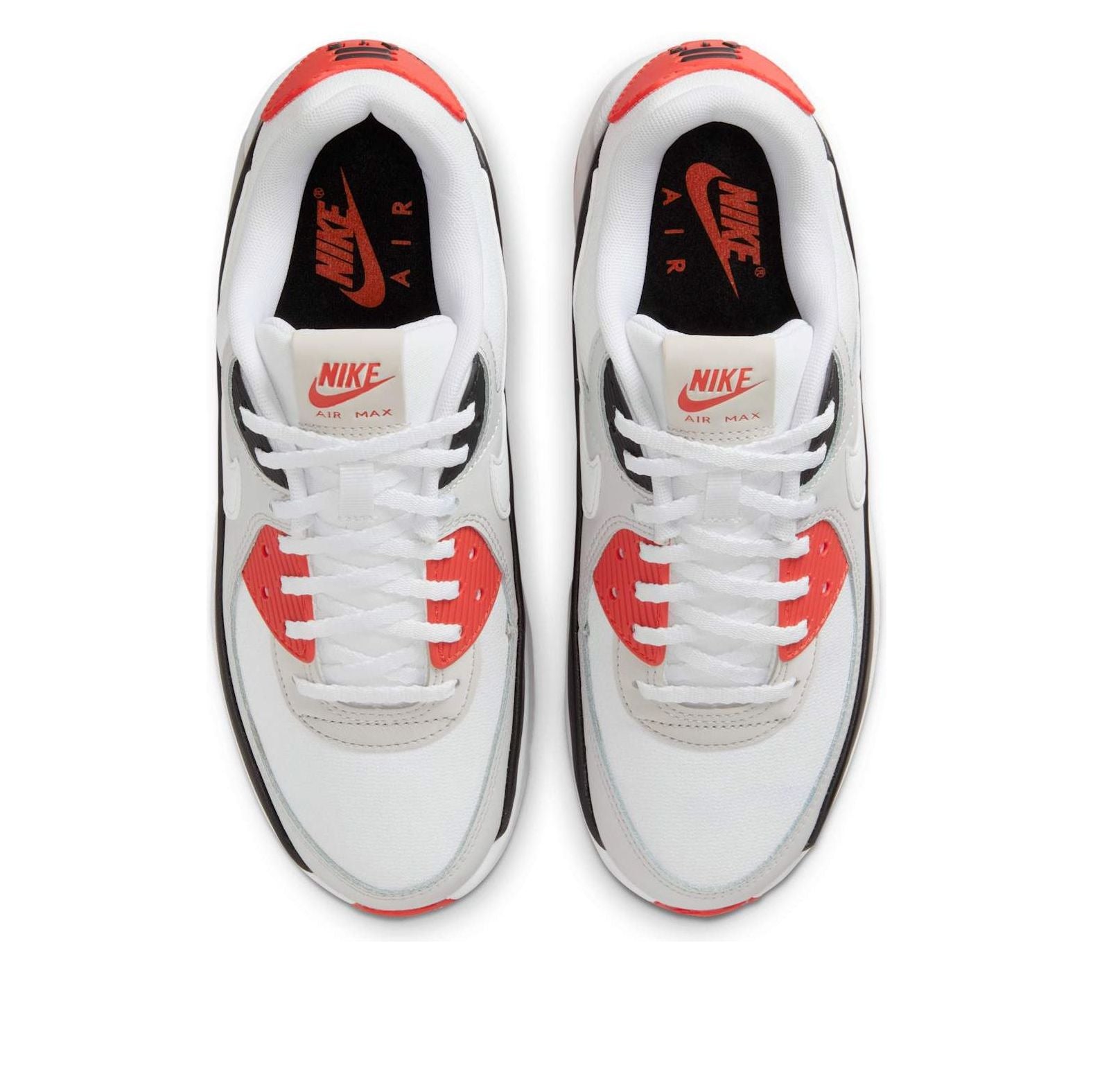 Кроссовки (WMNS) Nike Air Max 90 LV8 'White Black Picante Red' — фото 2