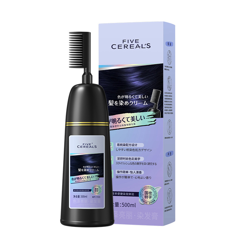 

Растительная краска для домашнего использования для самостоятельного окрашивания волос расческа-краситель 500мл Korean grain