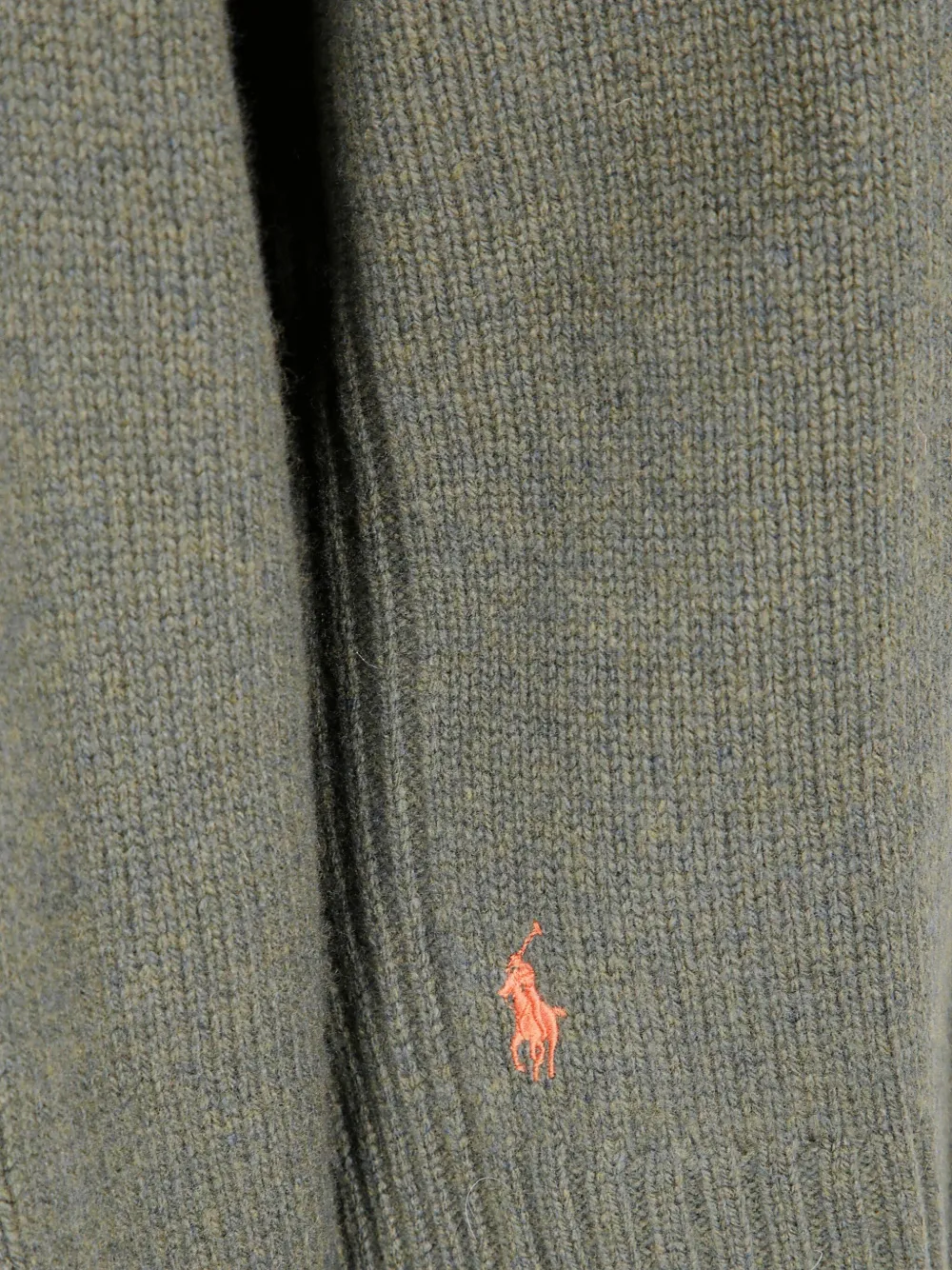 Шерстяной свитер с высоким воротником Polo Ralph Lauren, зеленый — фото 3
