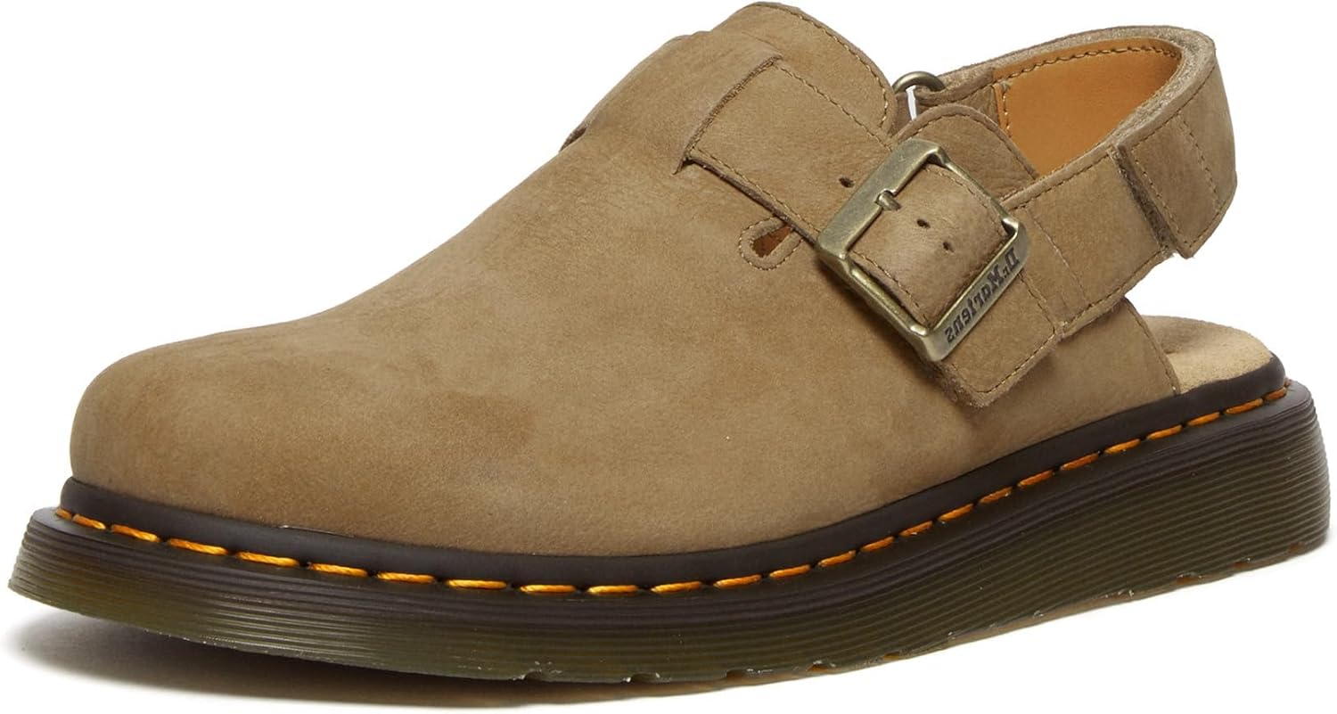 Сандалии Dr. Martens Womens Jorge II Leather Slingback Mules, Savannah Tan Tumbled Nubuck