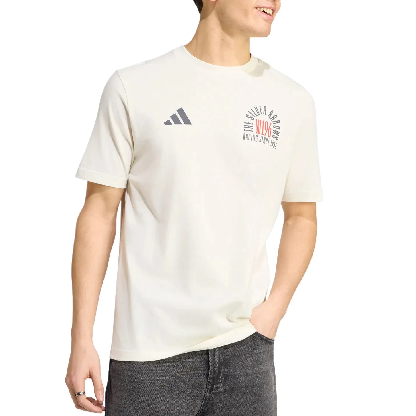 Футболка Adidas Men's Jade White/Granite Gray — фото 3