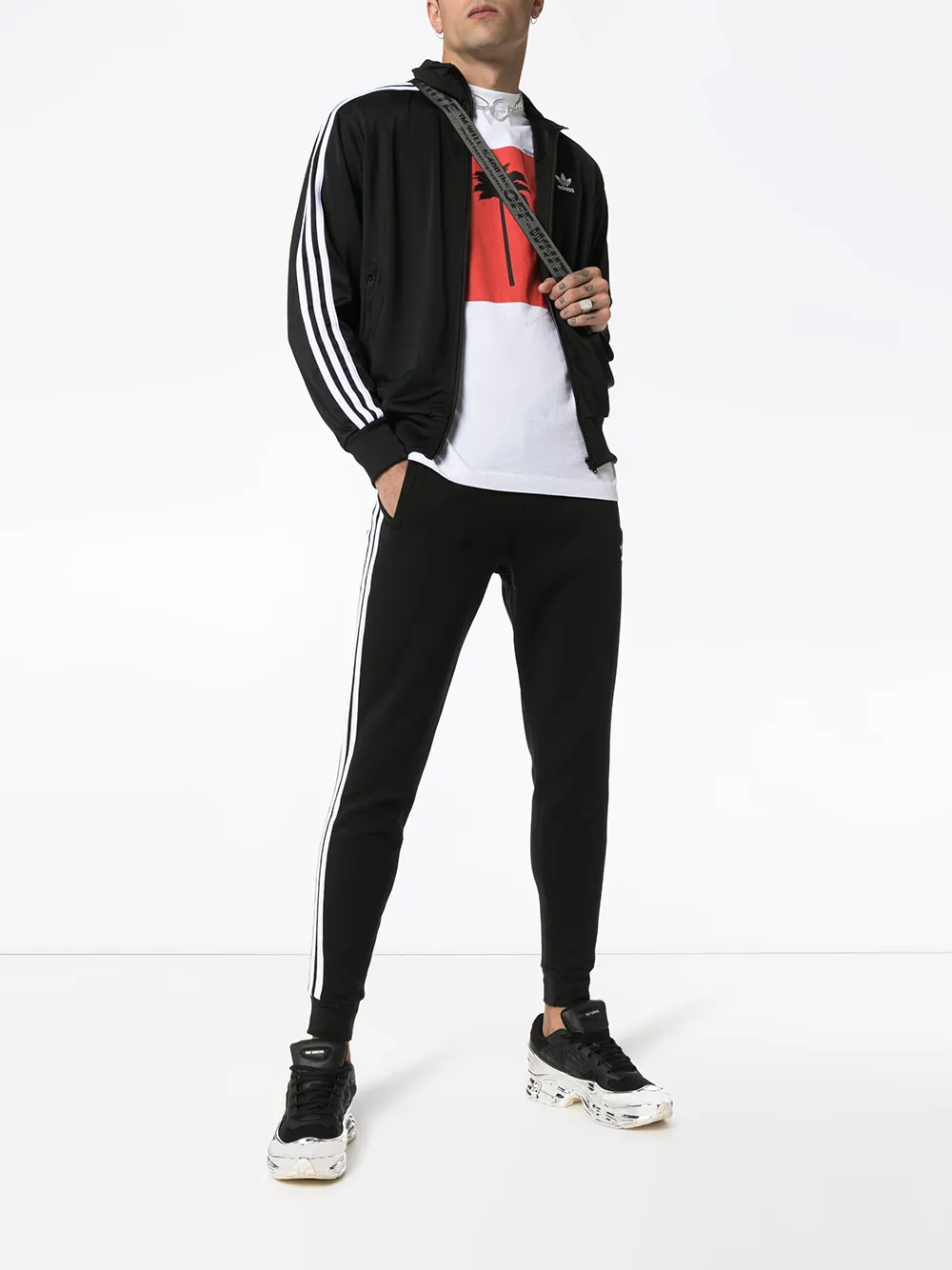 Спортивные шорты с полосками adidas, черный — фото 2