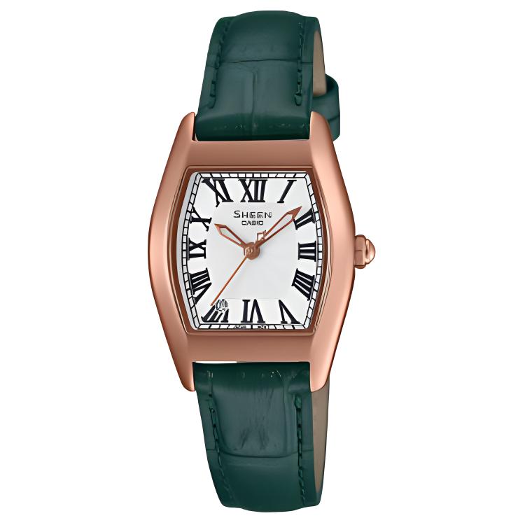 

CASIO Часы Quartz Movement Genuine Leather Strap Watch Women's Watch White Dial, White Dial