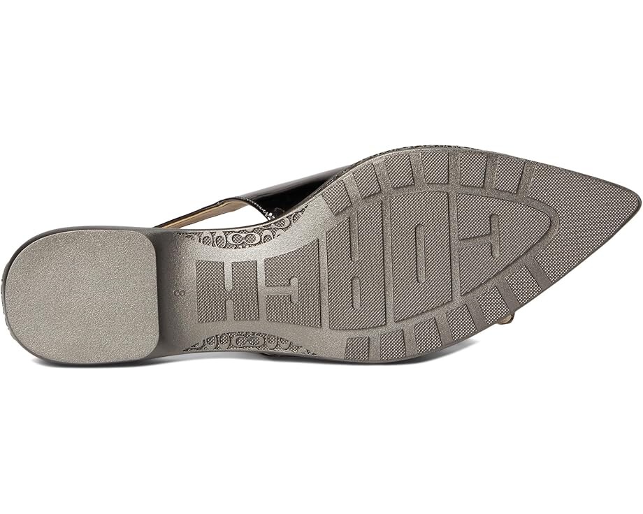 Туфли на плоской подошве COACH Carrie Metallic Leather Skimmer, цвет Anthracite — фото 3