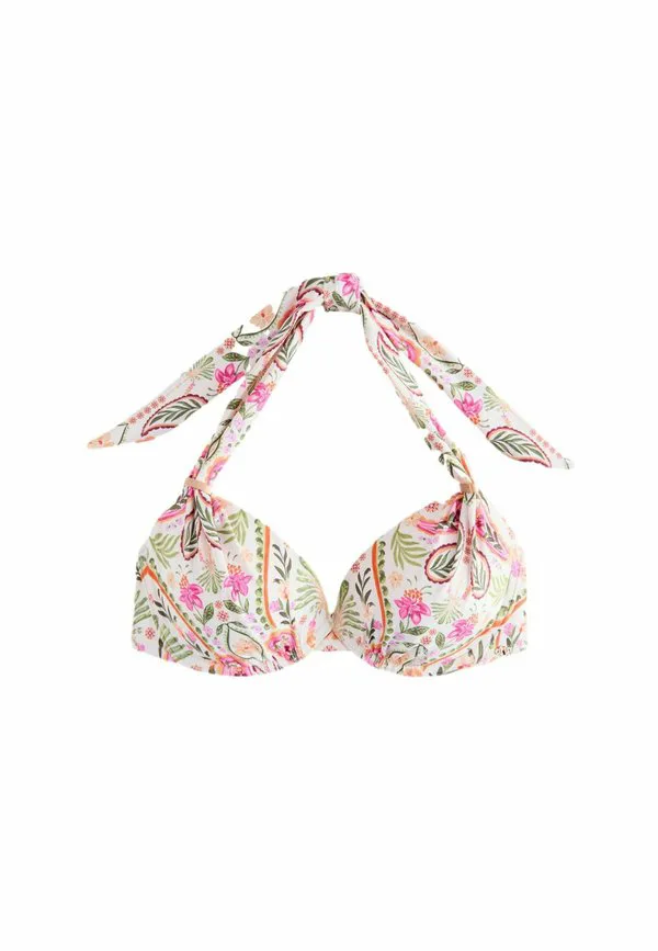 Стандартный верх бикини с мягкими вставками и косточками Next, Cream Pink Paisley