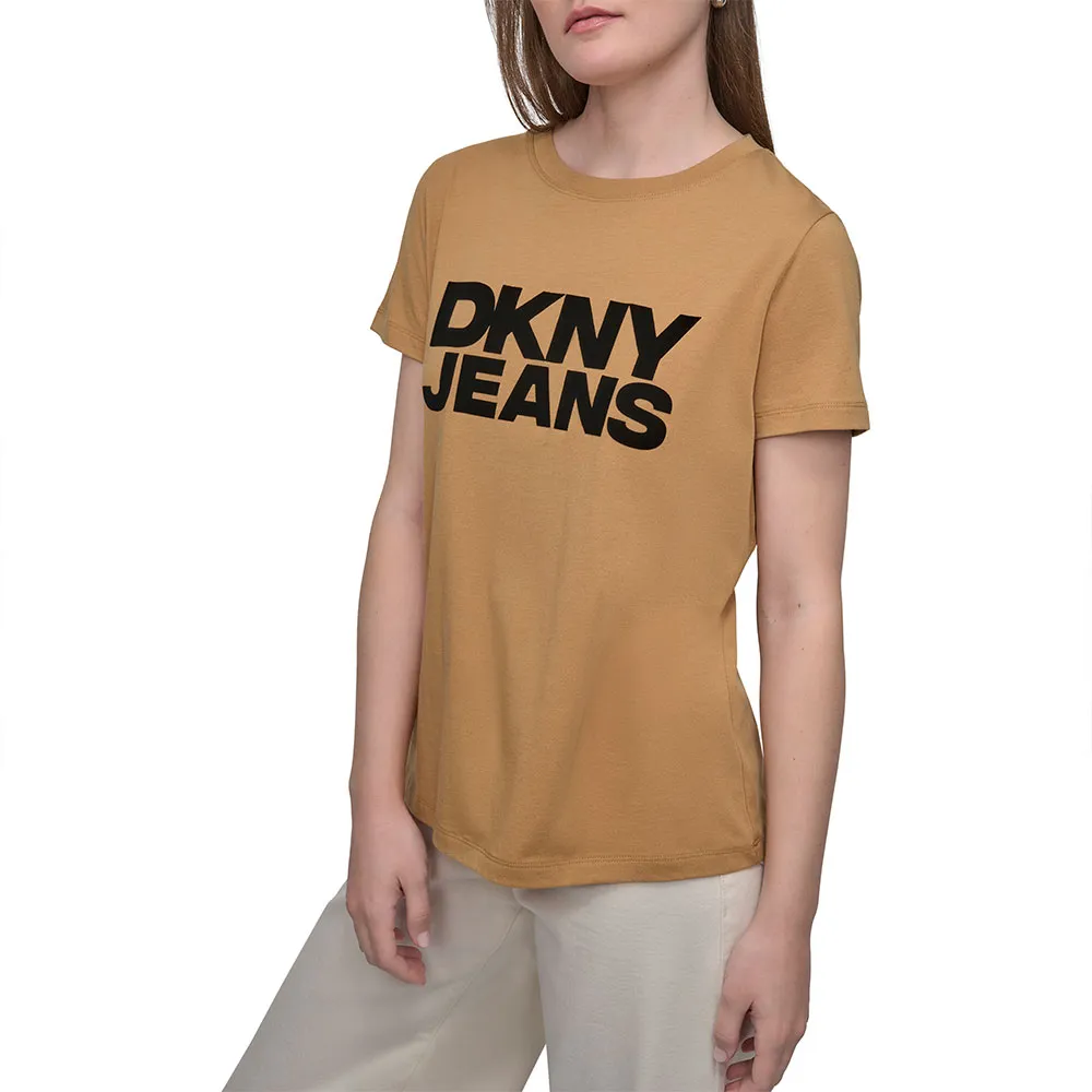 

Футболка DKNY Flocked Logo, коричневый